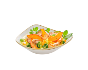 Yellow Kürbis Curry mit Chicken
