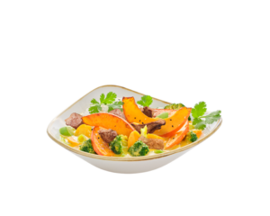 Yellow Kürbis Curry mit Beef