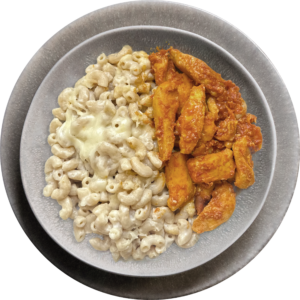 Fit2go High Protein BBQ Chicken mit Mac & Cheese