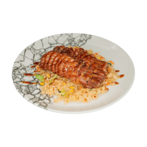 Eierreis mit knuspriger Ente