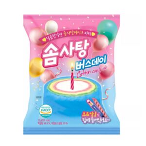 K-Food Birthday Cake shaped Cotton Candy