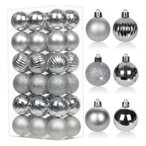 Christbaumkugeln Set 4cm Silber