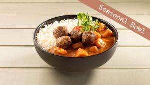 SWEET POTATO CURRY WITH VEGAN BALLS